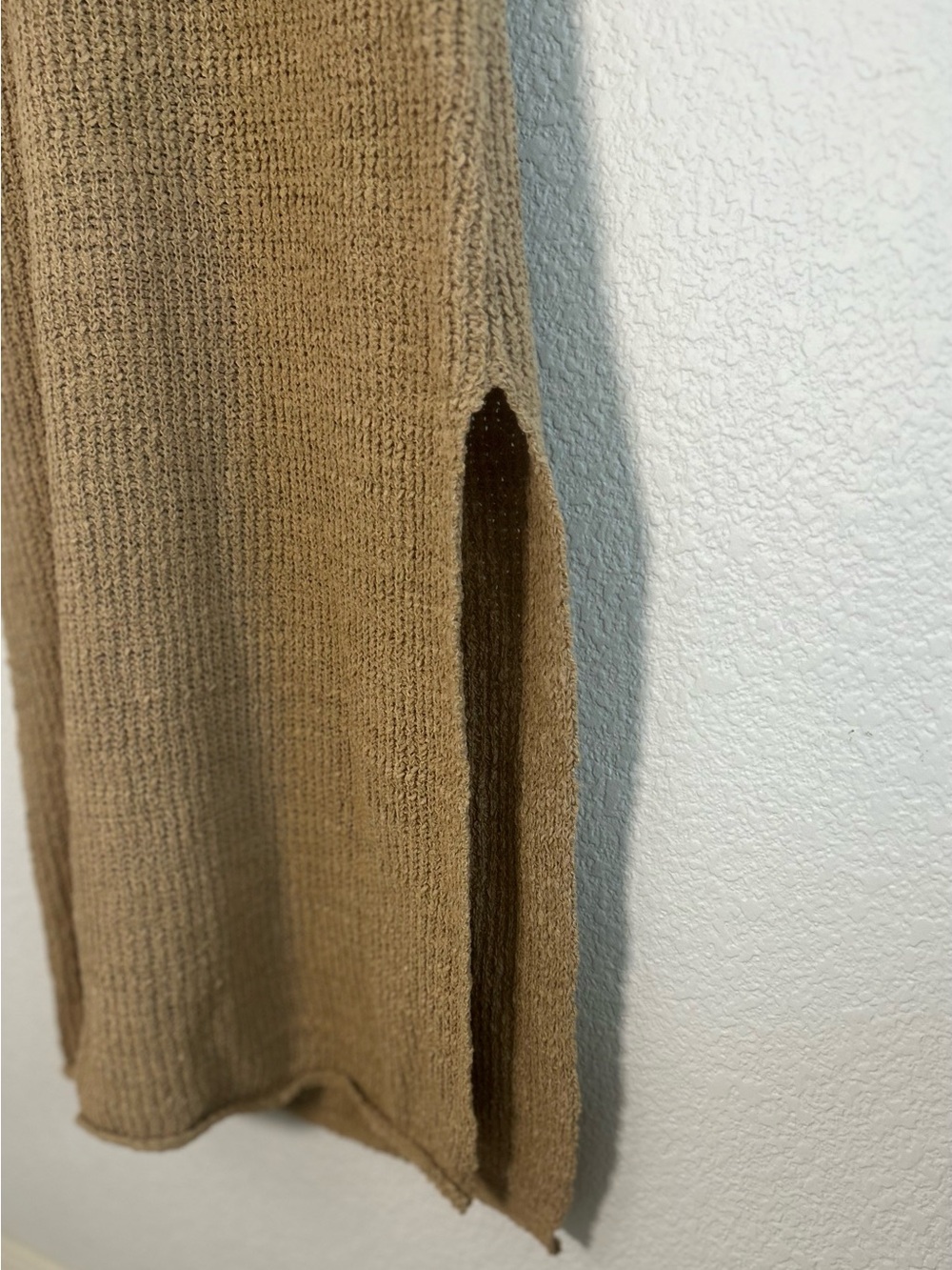 SELF CONTRAST Tan Knit Tank Midi Summer Dress - Picture 10 of 13